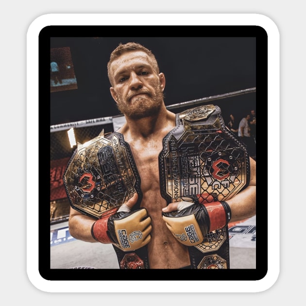 Double Champion Conor McGregor Sticker by Fit-Flex